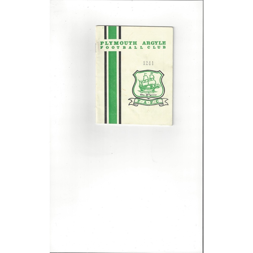 Plymouth Argyle Home Football Programmes