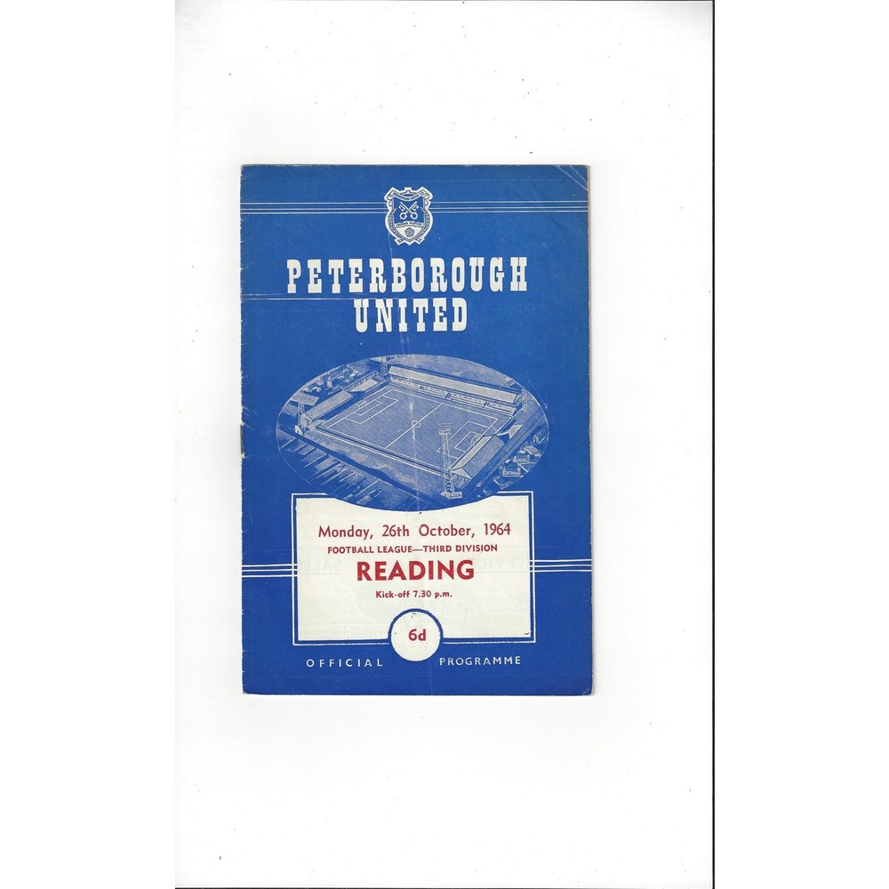 1964/65 Peterborough United v Reading Football Programme