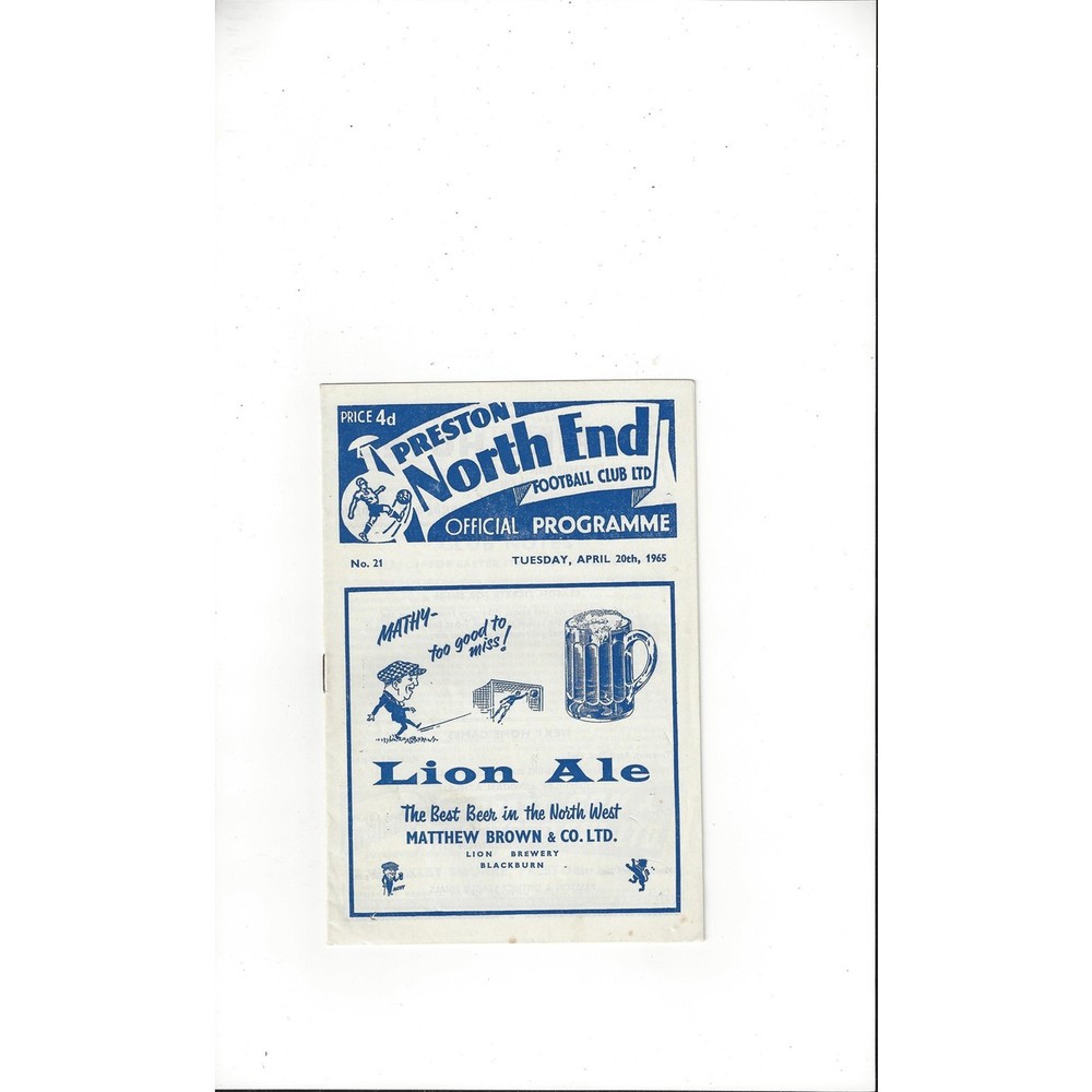 Preston North End Home Football Programmes
