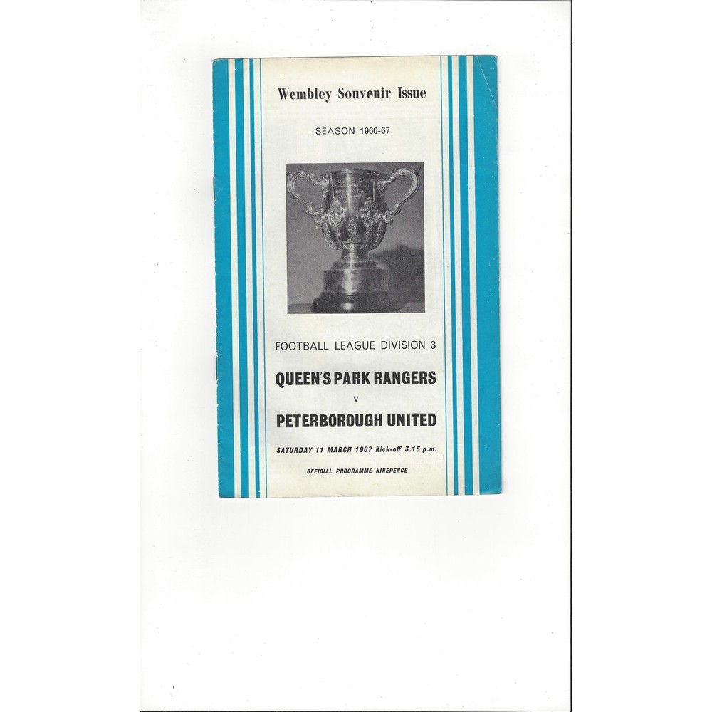 1966/67 Queens Park Rangers v Peterborough United Football Programme