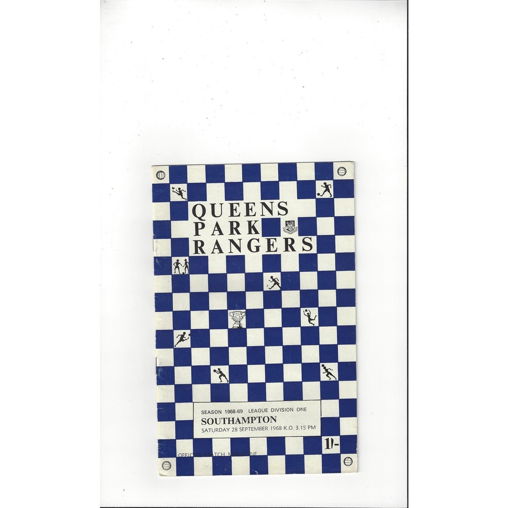 1968/69 Queens Park Rangers v Southampton Football Programme