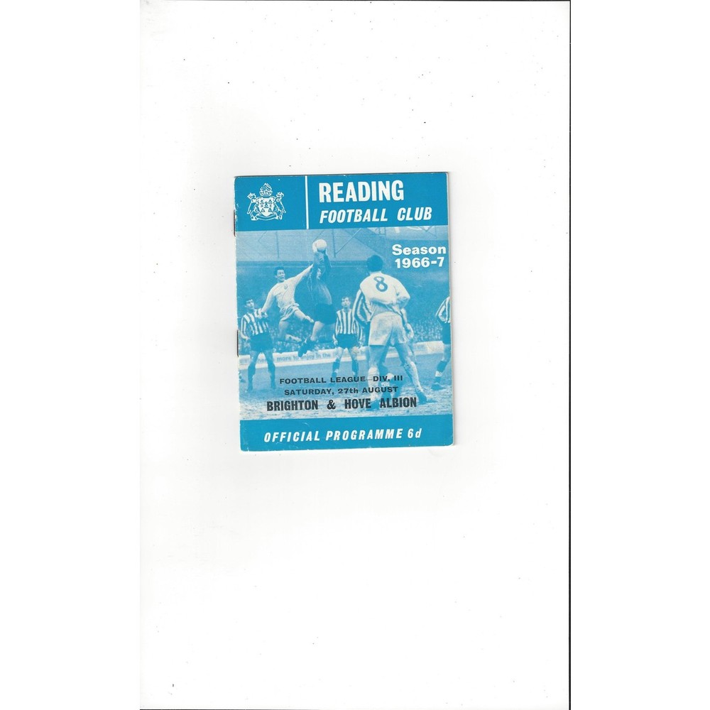 1966/67 Reading v Brighton Football Programme
