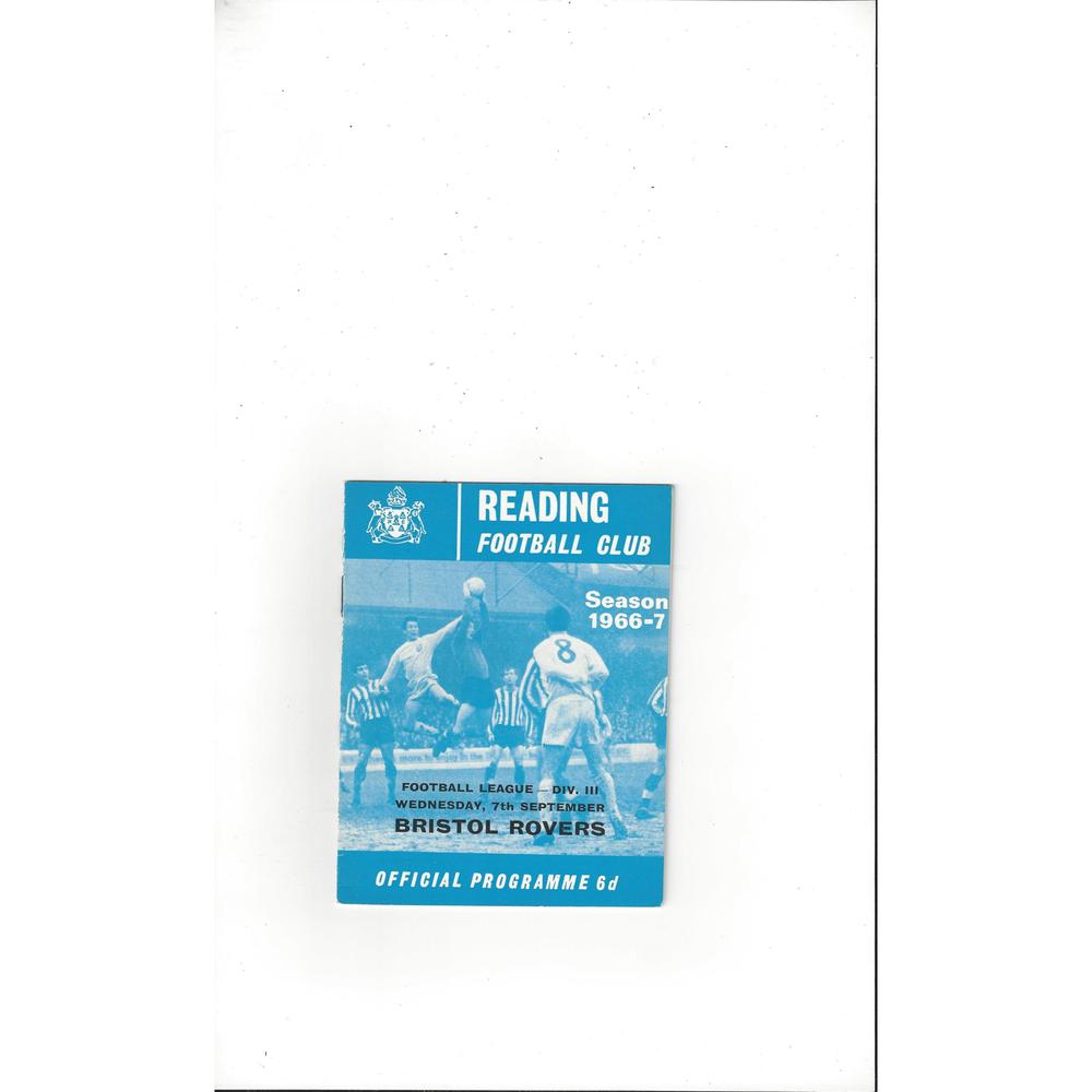 1966/67 Reading v Bristol Rovers Football Programme