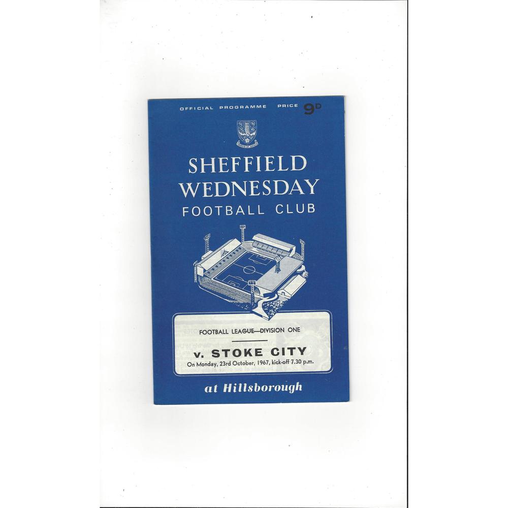 1967/68 Sheffield Wednesday v Stoke City Football Programme
