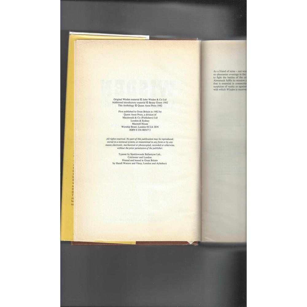 Wisden Anthology 1940 - 1963 Hardback Cricket Book 1st Edition 1982