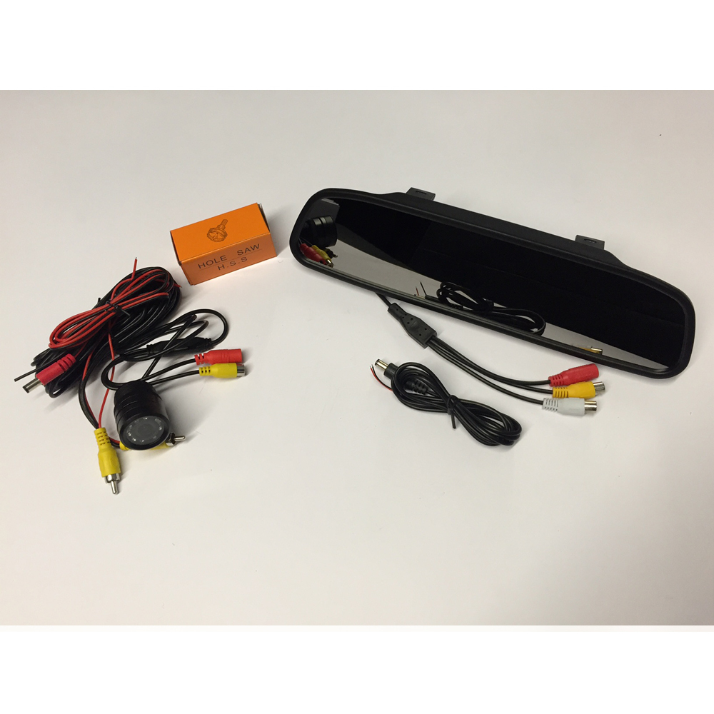 4.3'' TFT LCD REAR VIEW MIRROR MONITOR & Flush Mount Camera PM700