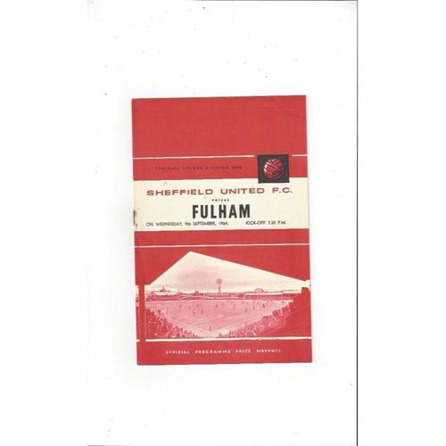 Sheffield United Home Football Programmes
