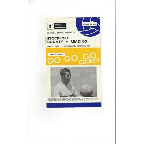 1969/70 Stockport County v Reading Football Programme