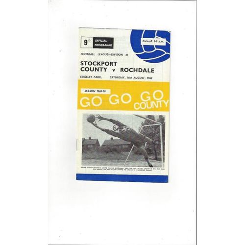 1969/70 Stockport County v Rochdale Football Programme