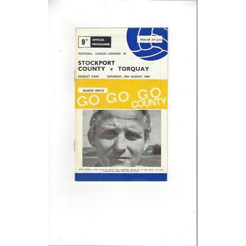 1969/70 Stockport County v Torquay United Football Programme