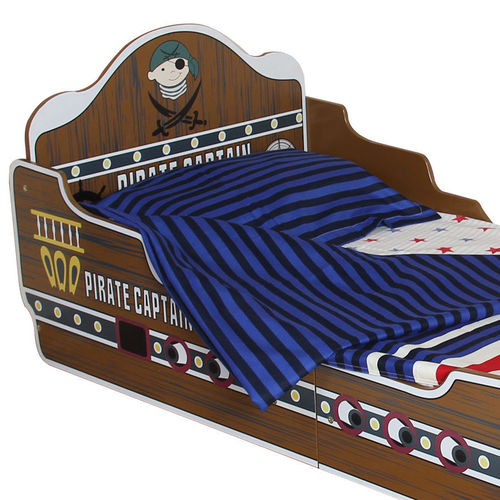 Pirate/Sea Toddler Bed with 3" Mattress