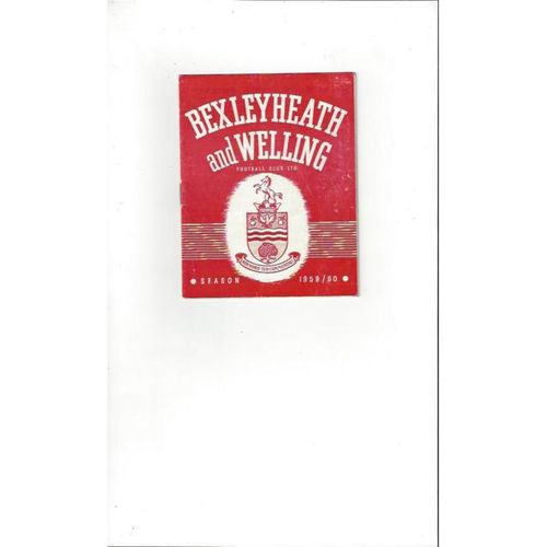 Bexleyheath & Welling v Ashford Town Reserves Football Programme 1959/60