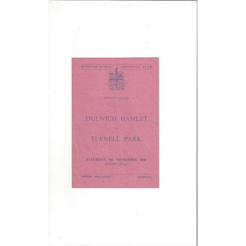Non League Pre War & 1940's Football Programmes