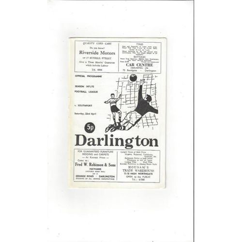 Darlington Home Football Programmes