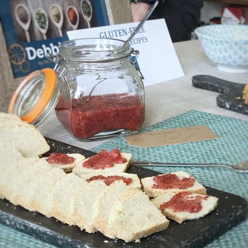 Coconut Bread and Strawberry Chia Jam