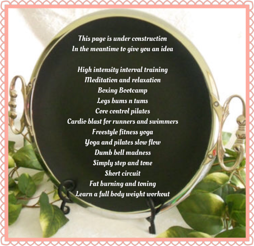 Fitness & Wellbeing menu 