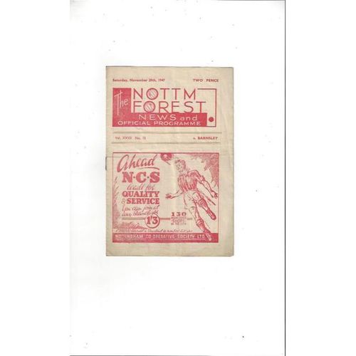 Nottingham Forest Home Football Programmes