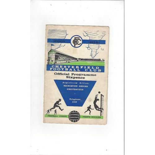 Chesterfield Home Football Programmes