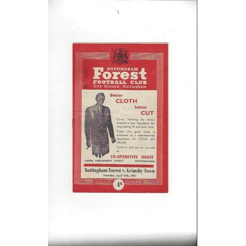 Nottingham Forest Home Football Programmes