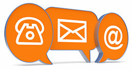 contact us by phone email or social media