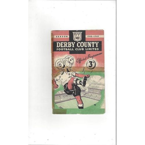1948/49 Derby County v Preston Football Programme