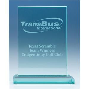 Jade Glass Rectangle Award - 18cm x 12.5cm x 19mm