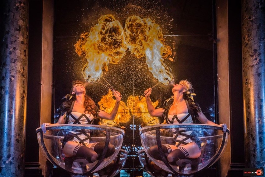 Matching Giant Martini Glass Performers Dancers Entertainment Events UK