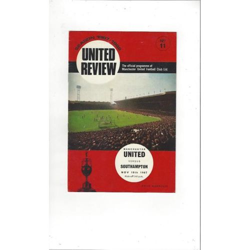 Manchester United Home Football Programmes