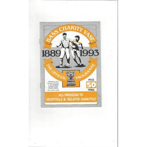 1993 Derby v West Bromwich Albion Bass Charity Vase Final Football Programme etc