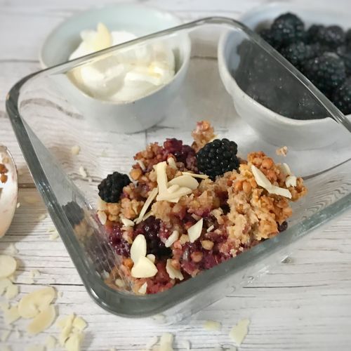 Blackberry Crunch and Coconut Cream