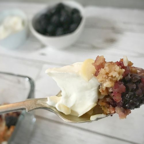 Blackberry Crunch and Coconut Cream