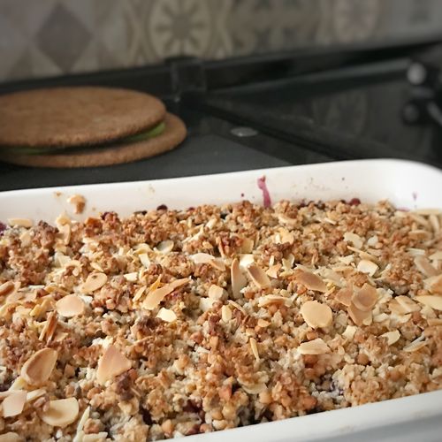 Blackberry Crunch and Coconut Cream