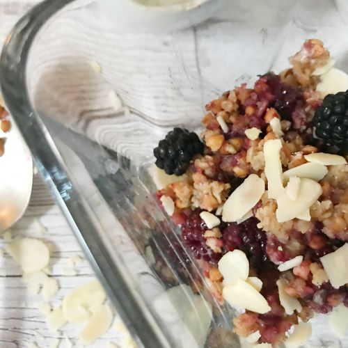 Blackberry Crunch and Coconut Cream