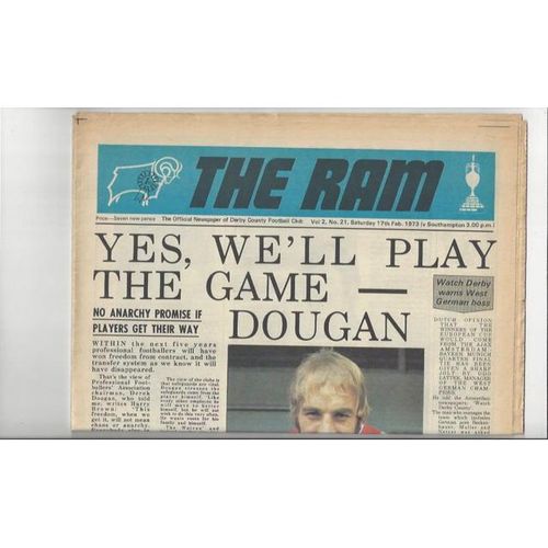 Derby County Home Football Programmes