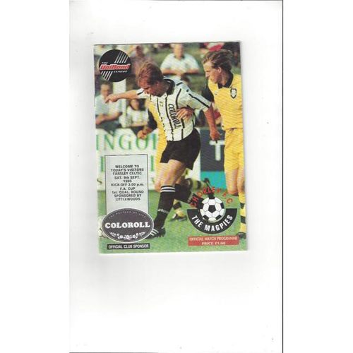 Chorley v Farsley Celtic FA Cup Football Programme 1995/96