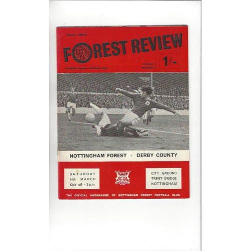 Nottingham Forest Home Football Programmes
