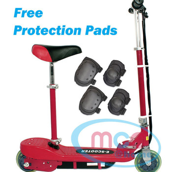 Red Electric E Scooter Ride on Rechargeable Battery With Removable Seat 120W 24V