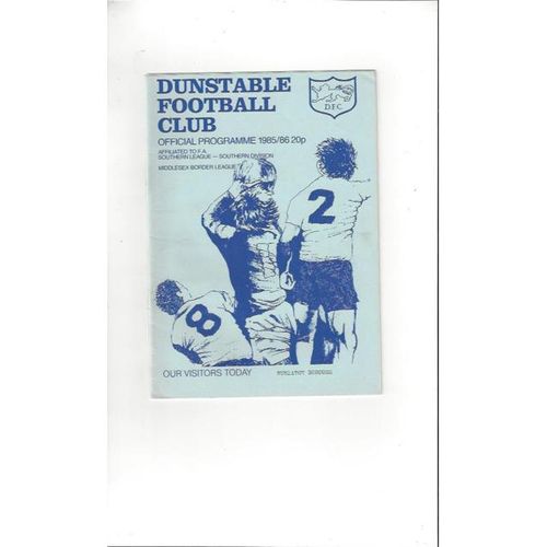 Dunstable Town v Nuneaton Borough FA Cup Football Programme 1985/86