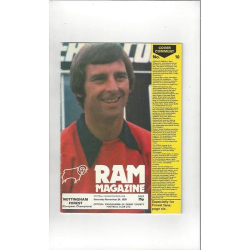 Derby County Home Football Programmes