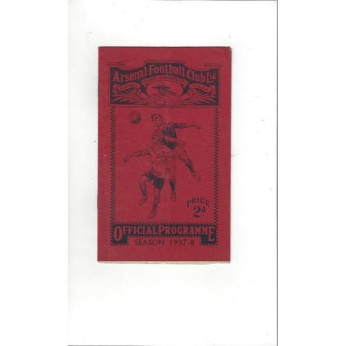 1937/38 Arsenal v Preston FA Cup Football Programme