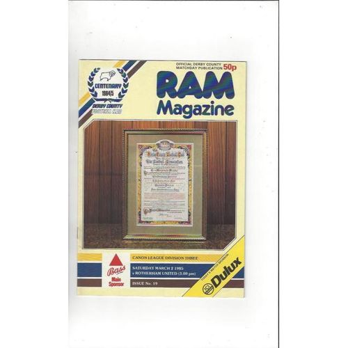 Derby County Home Football Programmes