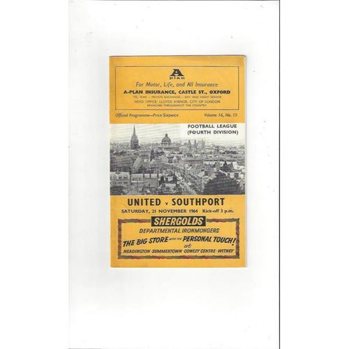 Oxford United Home Football Programmes