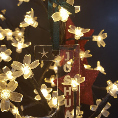 Christmas tree decoration alphabet any letter