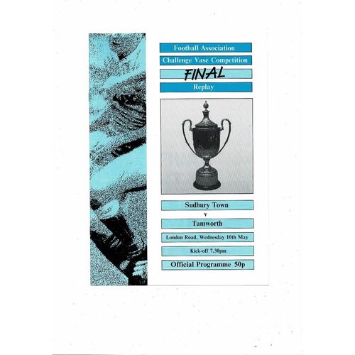 1989 Sudbury Town v Tamworth FA Vase Final Replay Football Programme