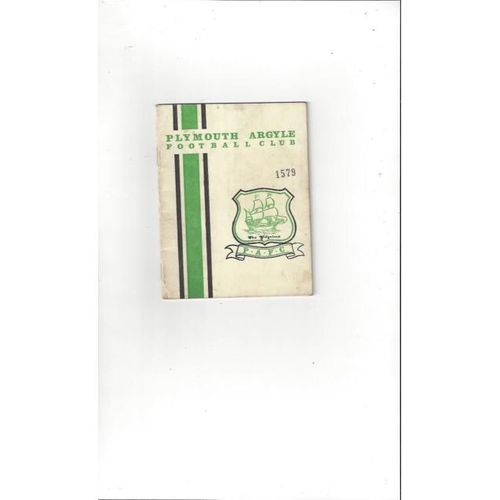 1965/66 Plymouth Argyle v Derby County Football Programme