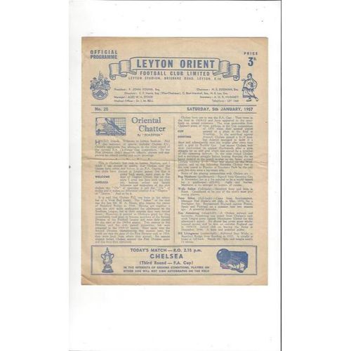 Leyton Orient Home Football Programmes
