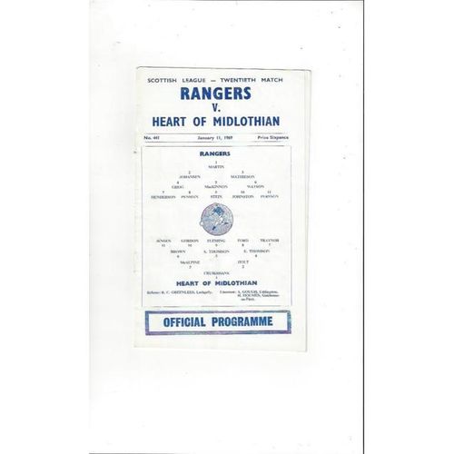 Rangers Football Programmes