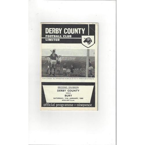 Bury Away Football Programmes