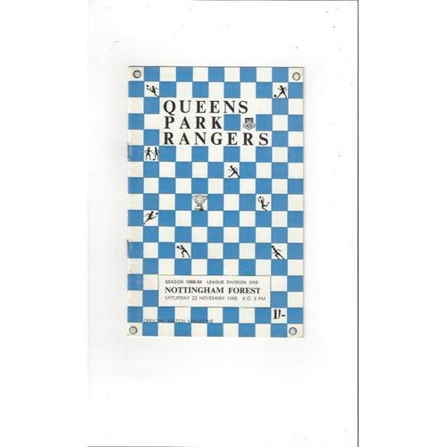 Queens Park Rangers v Nottingham Forest 1968/69 Football Programme