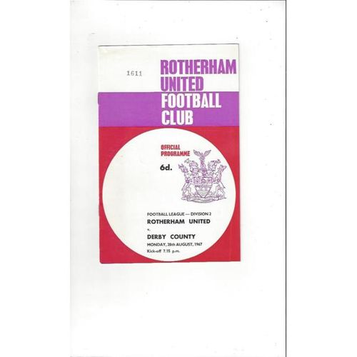 Rotherham United Home Football Programmes